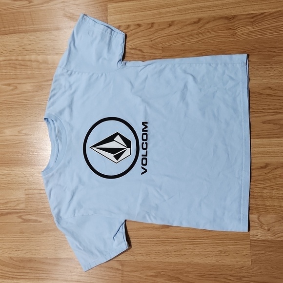 Volcom CRISP STONE SHORT SLEEVE TEE 100% cotton light blue - Picture 1 of 4